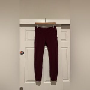 Lululemon Size 10 Burgundy Leggings